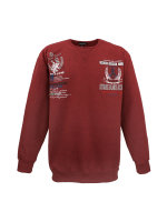 Lavecchia Herren Sweatshirt LV-603 (Bordo-Rot-Meliert, 7XL)