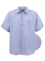 Lavecchia Herren Kurzarmhemd HKA19 (Blue-White, 3XL)