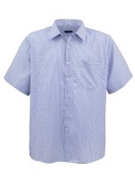 Lavecchia Herren Kurzarmhemd HKA19 (Blue-White, 3XL)